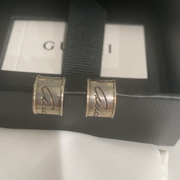 GUCCI EARRINGS Silver Flora Design - Picture 2 of 9